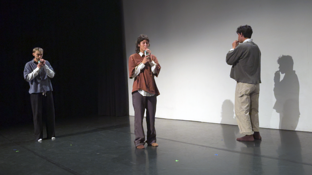 a/o/x - Gia Bella, Jeffrey Bull, Sammy Macias in "You Little Faker" - Photo by Patrick Kennelly.