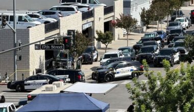 Police say man barricaded himself inside bank building with others in California city of Bakersfield