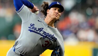 Dodgers pitcher Tyler Glasnow moved to 60-day IL with back injury