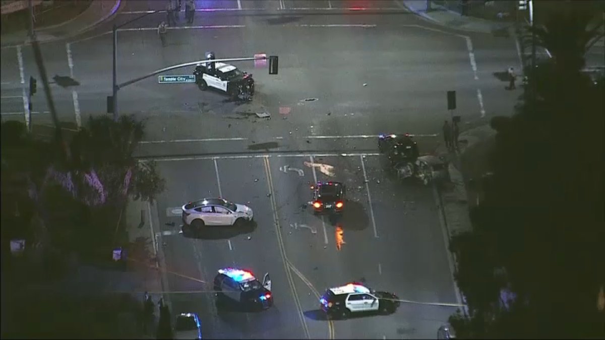 Deputy injured after stolen vehicle pursuit ends in Arcadia crash – NBC Los Angeles
