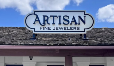 store sign on top of building