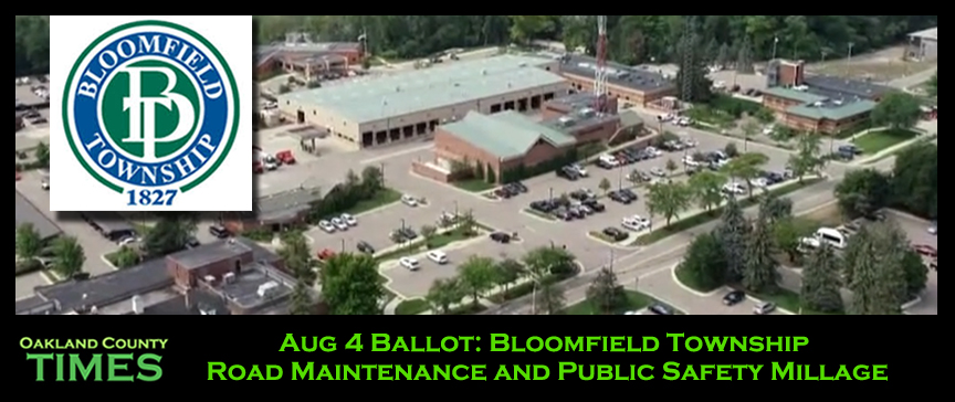 Aug 4 Ballot: Bloomfield Township Road Maintenance and Public Safety Millage