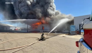 Massive warehouse fire damages clubhouse belonging to Fresno motorcycle club