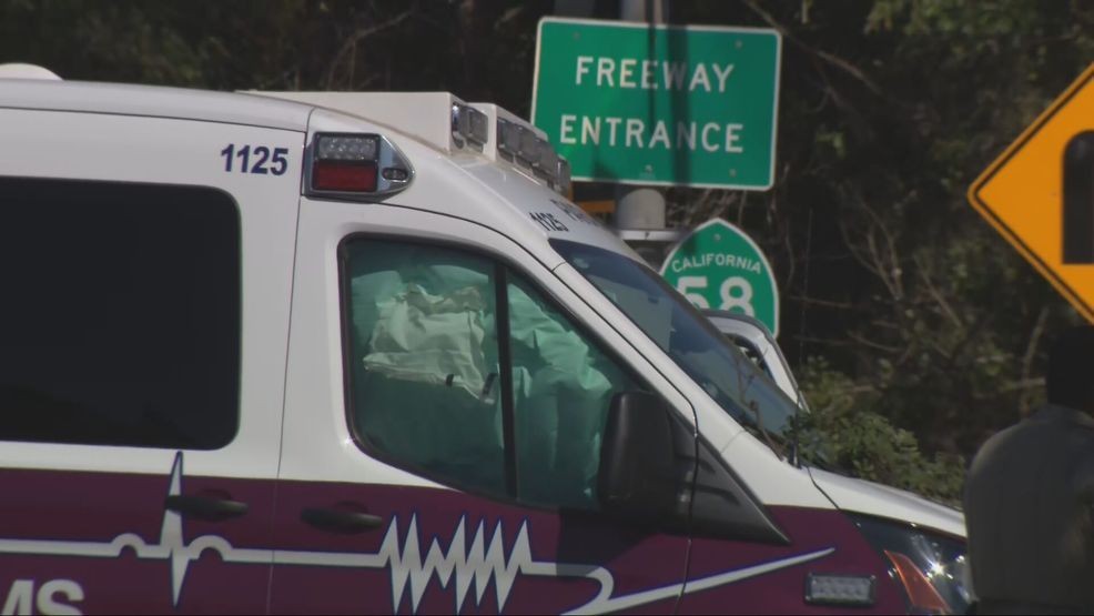 A pursuit of a suspected stolen ambulance from Tulare County ended in Bakersfield Wednesday afternoon. PHOTO: KBAK/KBFX