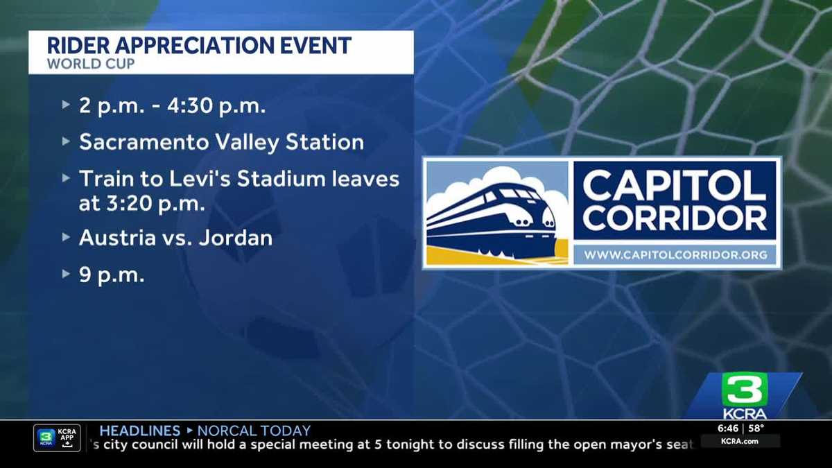 Capitol Corridor hosts event for fans traveling to World Cup match at Levi's Stadium