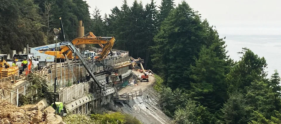 The existing US 101 alignment has long been subject to instability and slope failures, with four active landslide complexes within site boundaries. Caltrans