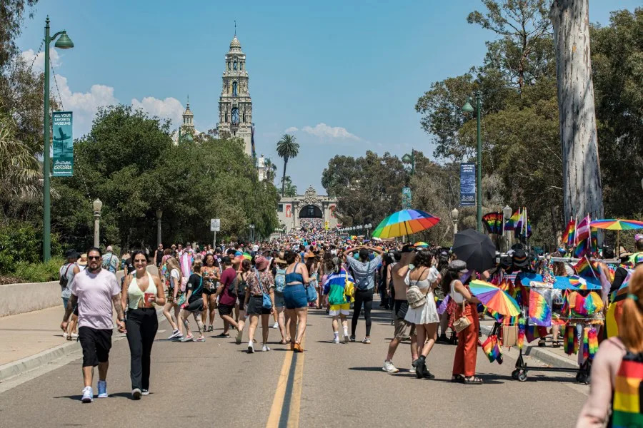 SAN DIEGO, CALIFORNIA - JULY 16: General view of the atmosphere at 2022 San Diego Pride Parade on July 16, 2022 in San Diego, California. (Photo by Daniel Knighton/Getty Images)