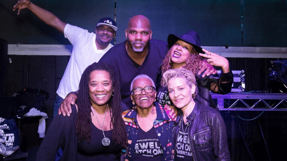 C. Fitz (bottom left) and Jewel with Thea Austin, Pat Branch, and DJ Key Key