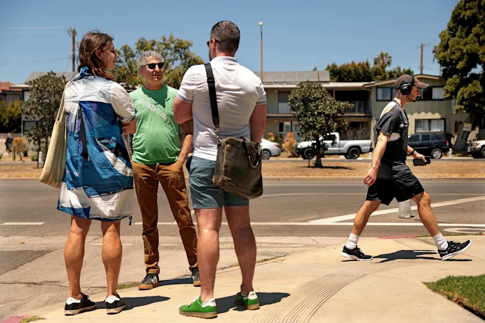 Catherine Geanacouras, Oren Hadar and Michael Wacht, from left, of the San Vicente Park Foundation.