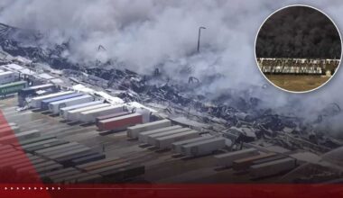 Massive fire destroys Tracy Medline distribution facility; fire continues