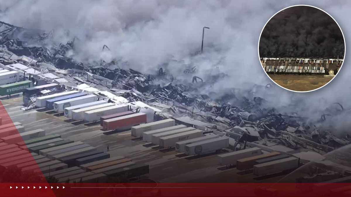 Massive fire destroys Tracy Medline distribution facility; fire continues