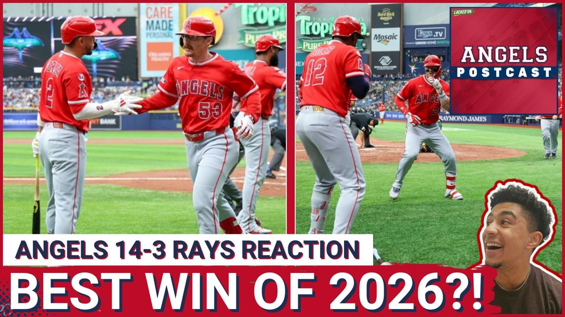 ANGELS POSTCAST: Wade Meckler GRAND SLAM 1st of 4 HRs in 14-3 win over TB Rays! Neto SCARY Injury