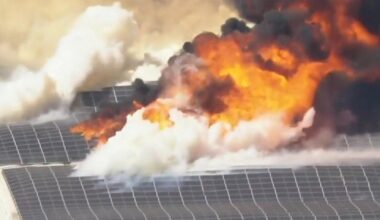 Warehouse fire spews potentially toxic smoke in California