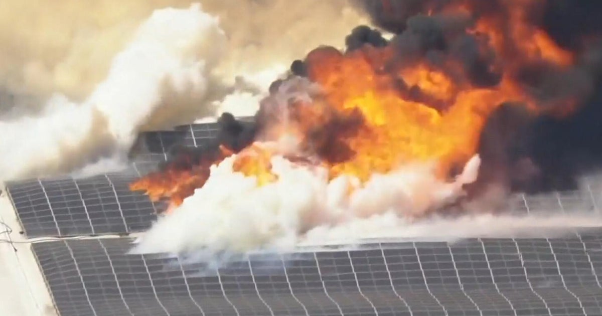 Warehouse fire spews potentially toxic smoke in California