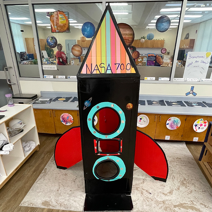 kid-sized rocket ship at the CDC
