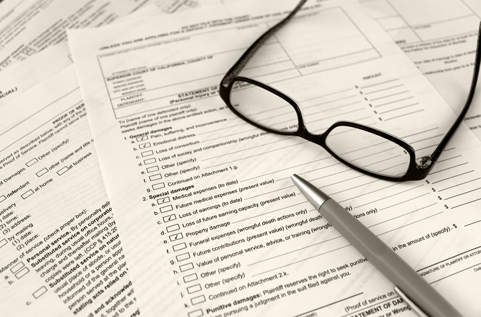 Code Enforcement Forms Eye Glasses Pen Graphic