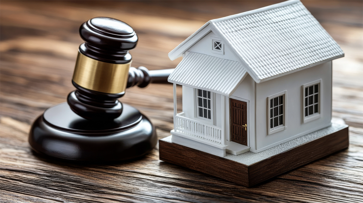 Code Enforcement Gavel and House Graphic