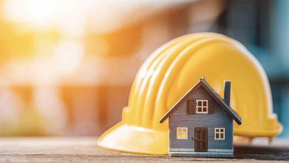 Code Enforcement Hardhat and House Graphic