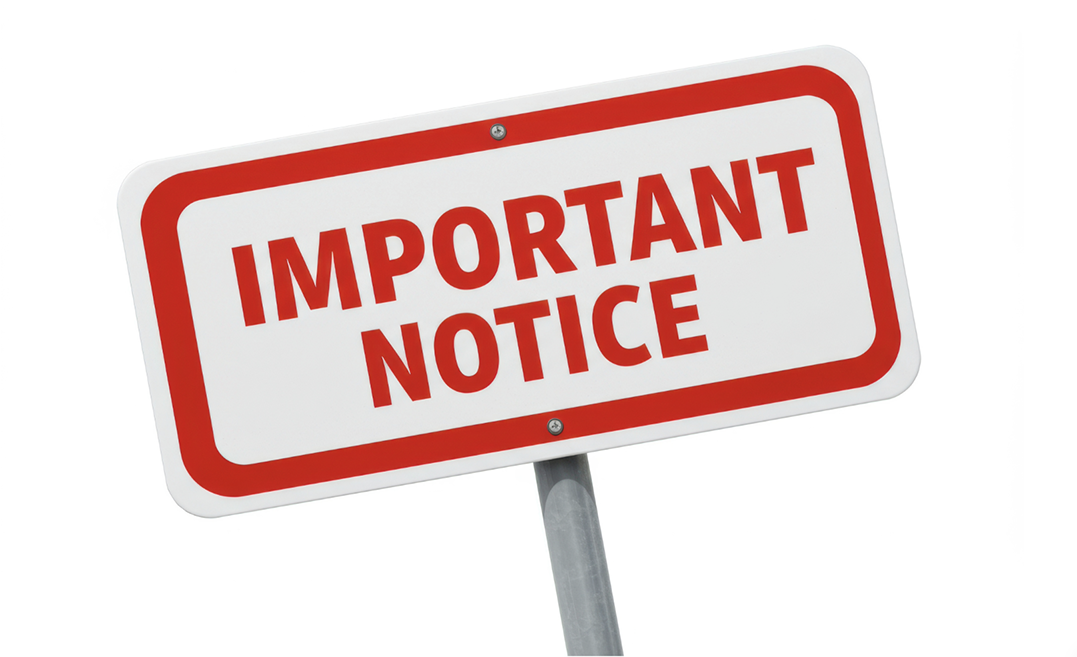Code Enforcement Important Notice Graphic