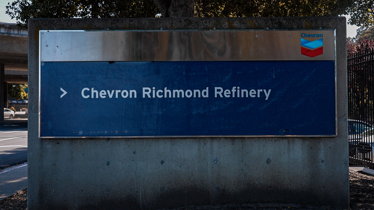 Chevron refinery sign in Richmond California