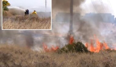 Brush fire threatening homes, forces evacuations in Sorrento Valley in San Diego
