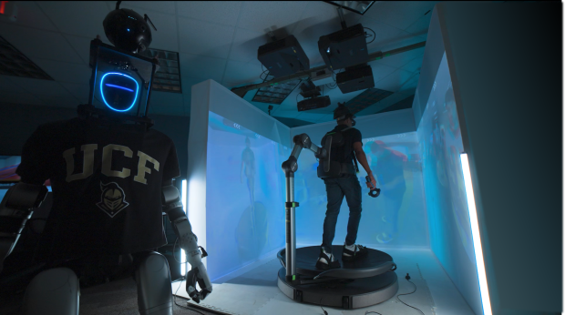 During the convention, the University of Central Florida's Institute for Simulation and Training showcased an immersive human-robot teleoperation project. (Pegasus Research Institute, University of Central Florida)