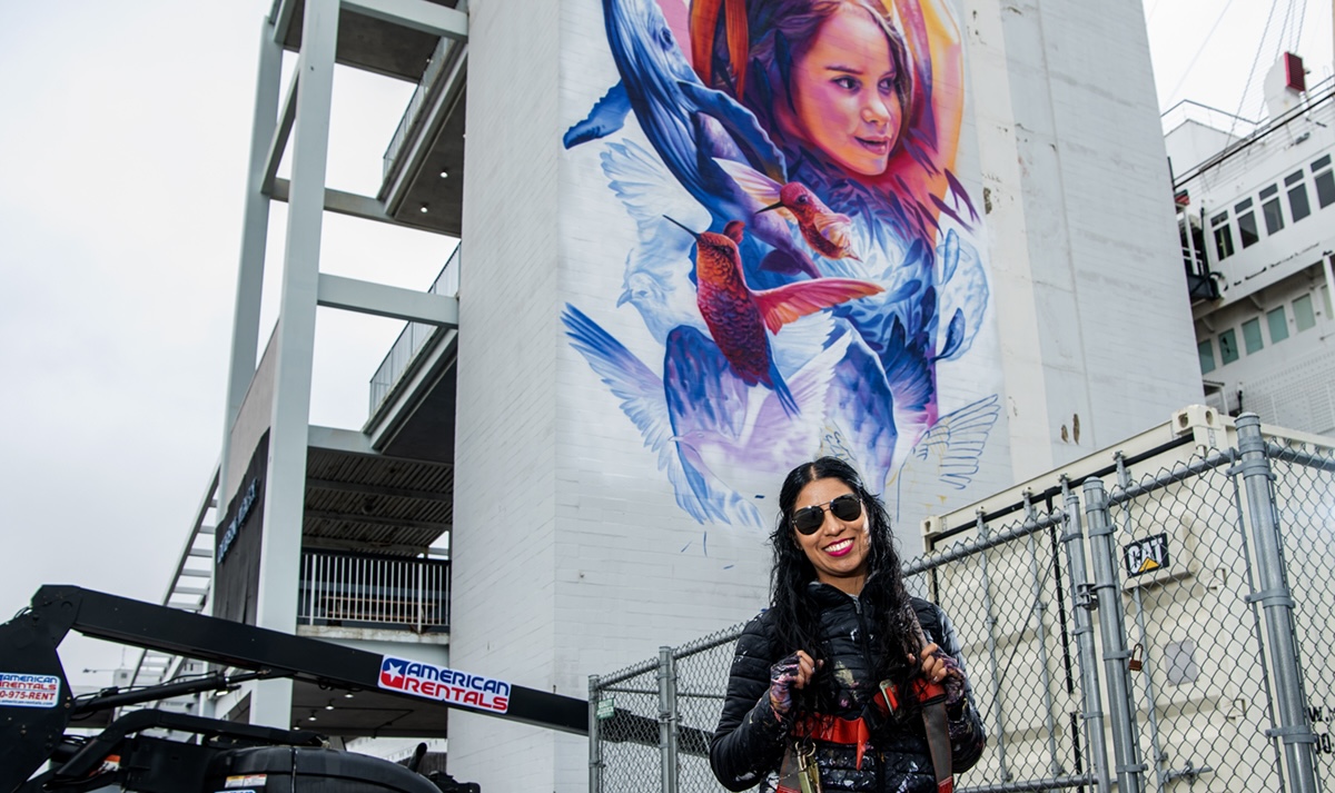 The story and artist behind an enormous new mural next to the Queen Mary • Eat. See. Do.