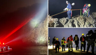 Dramatic moment hiker saved during 7-hour rescue mission on foggy California cliffside