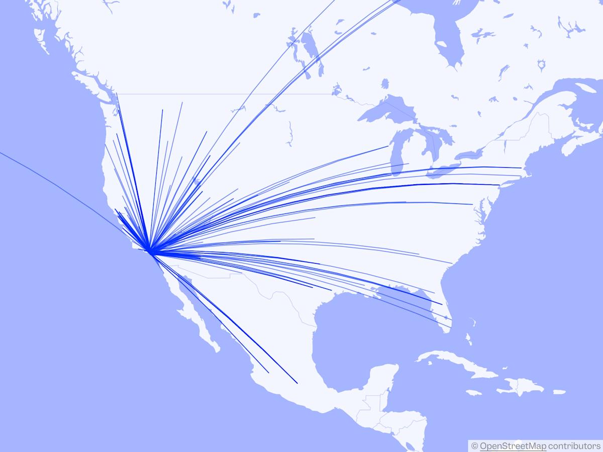 Mapped: 250 private jets touched down in Los Angeles ahead of Team USA's first World Cup win