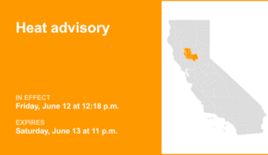UPDATE: Heat advisory affecting Central Valley until Saturday night, says the NWS