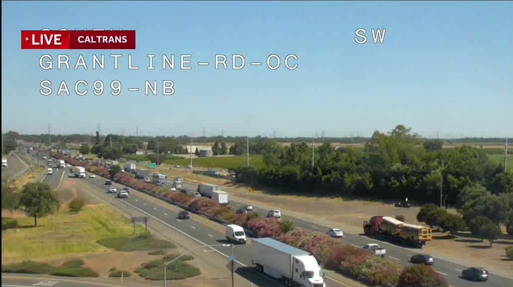 Stolen car chase ends in crash on Highway 99 in Elk Grove