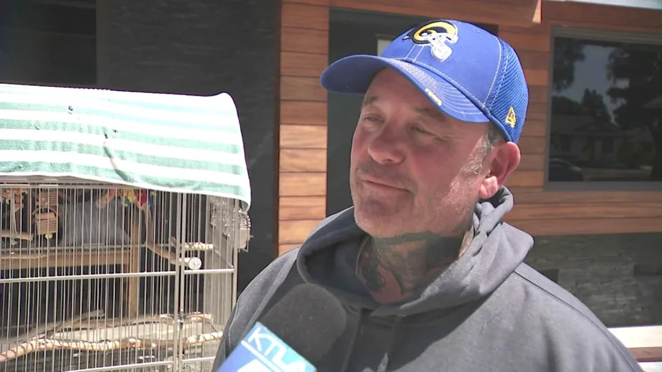 The parrot's owner, Randi Winter, speak sto KTLA on June 6, 2026. (KTLA)