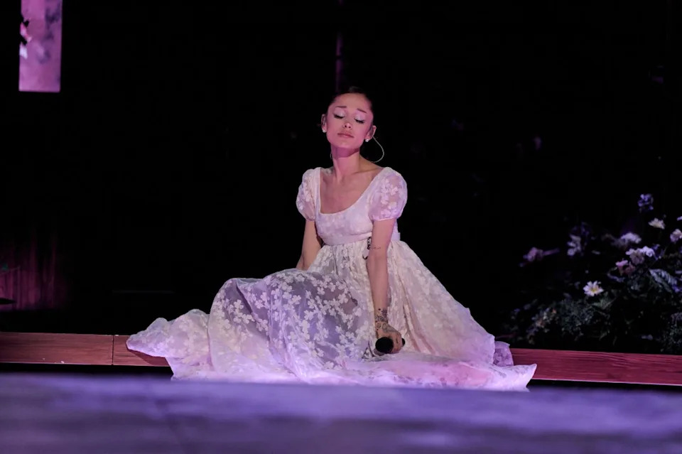 Ariana Grande pours her emotions in the singer’s first tour in seven years. “The Eternal Sunshine Tour” began in Oakland on June 6. (Credit: Katia Temkin)