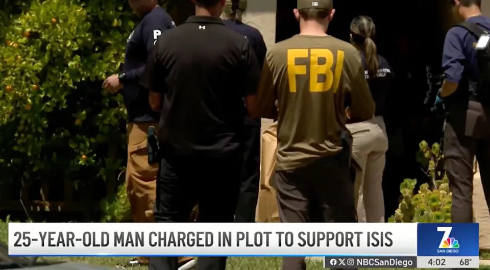 “You immediately — you see Terrorist Task Force, your alarms go up,” the neighbor added. NBC San Diego