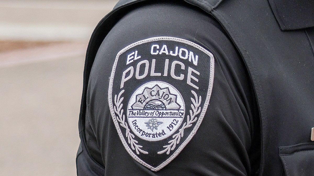 Badge on El Cajon police officer