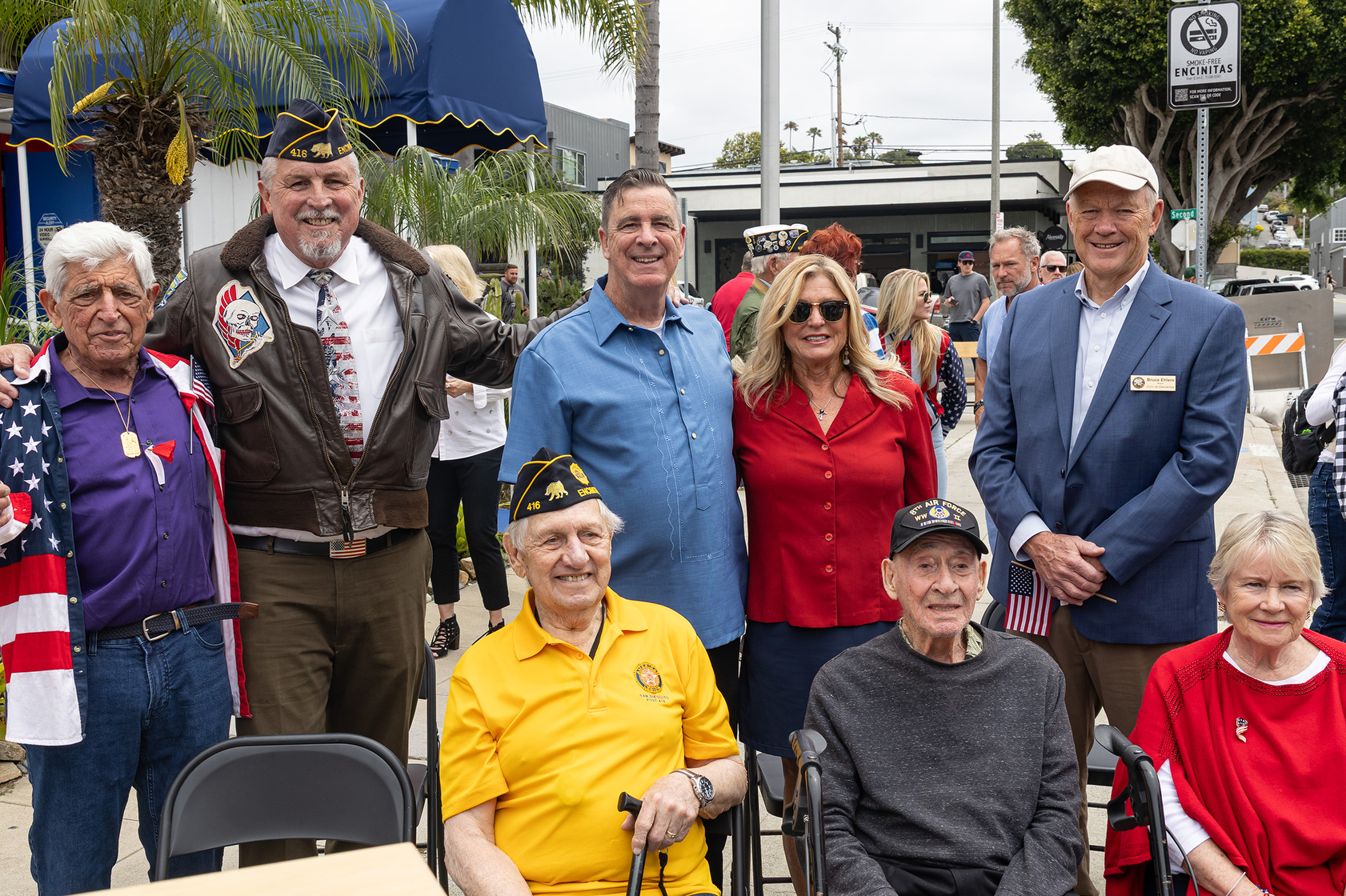 Back row: Steve Scola, Post Commander David Quessenberry, Gary and...
