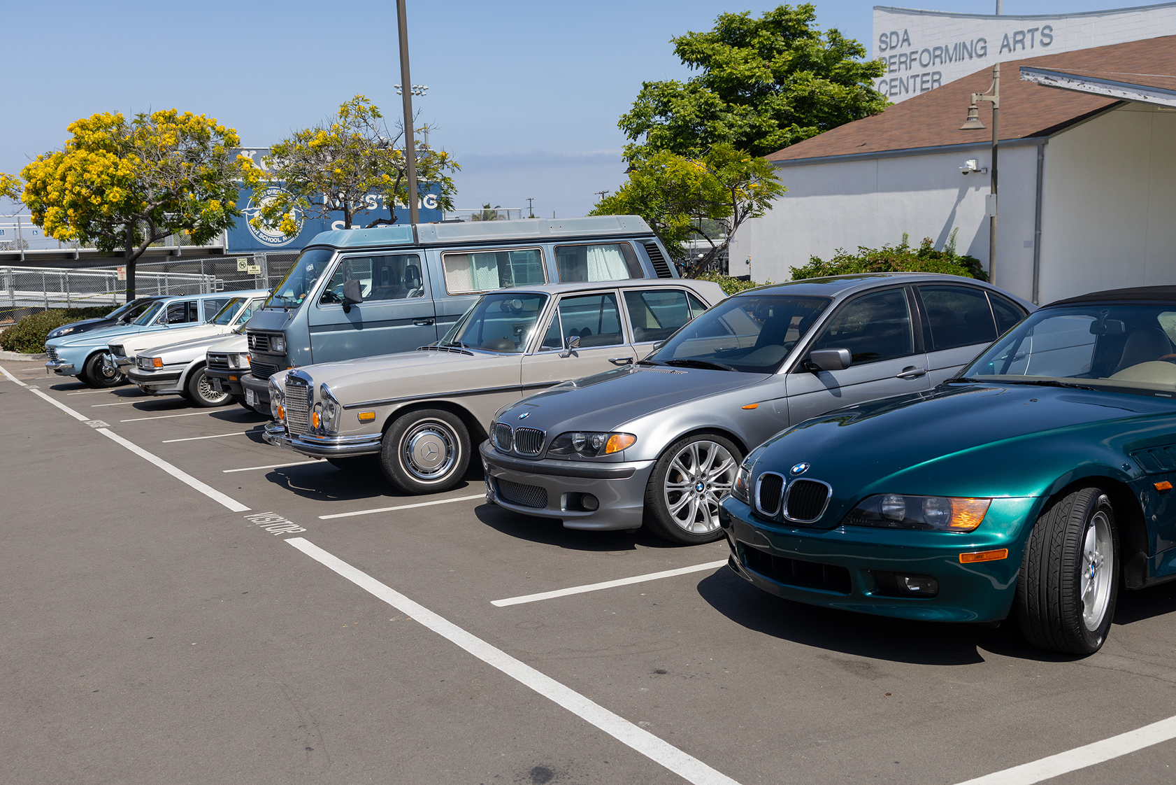 A 2026 Exhibition Day car show at San Dieguito Academy...