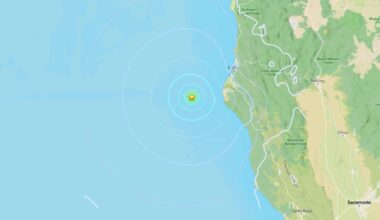 California north coast shaken by magnitude 5.1 earthquake near Eureka