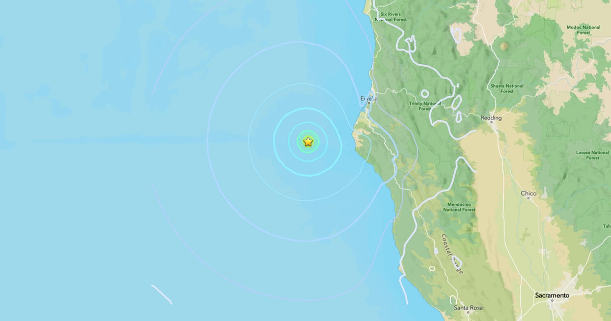California north coast shaken by magnitude 5.1 earthquake near Eureka