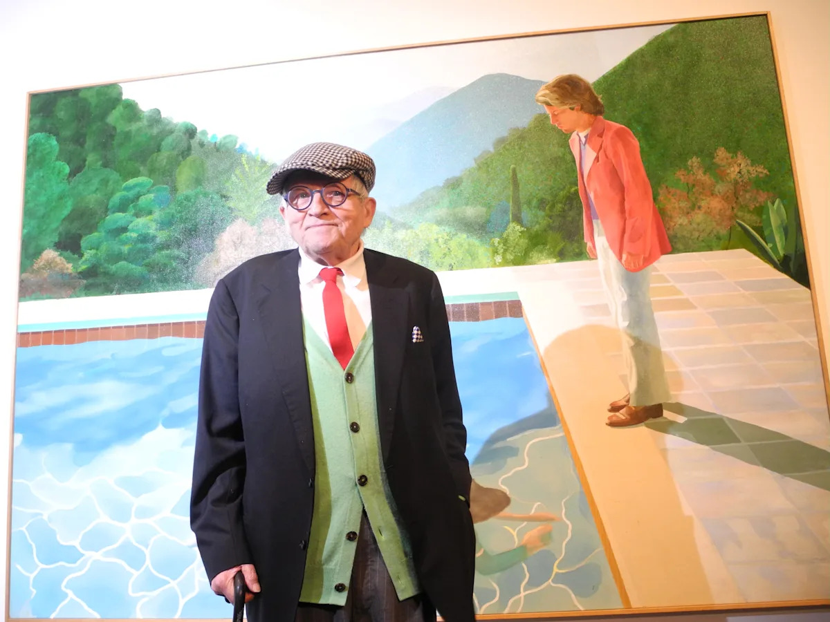 David Hockney helped define the look of modern California. Here's the story behind his record-breaking painting.