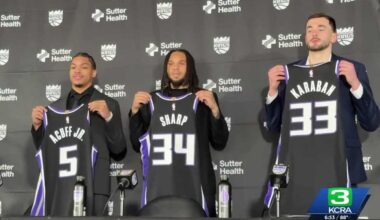 Sacramento Kings introduce new draft picks Darius Acuff Jr., Alex Karaban, and Emanuel Sharp
