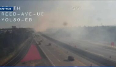 Vegetation fire prompts closure on I-80 in West Sacramento