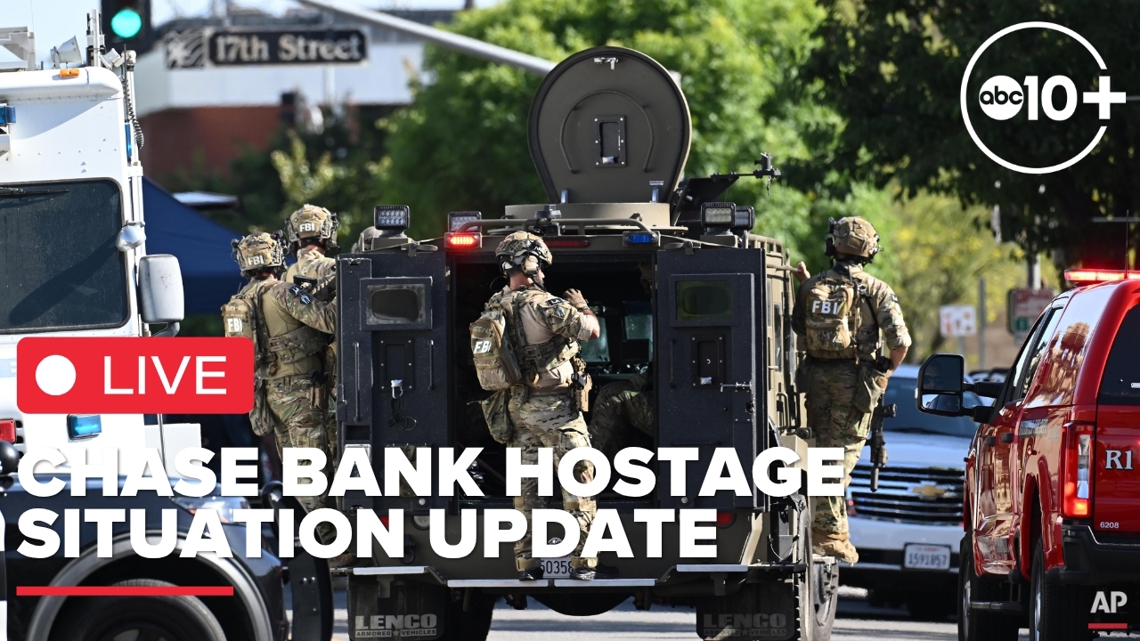 Bakersfield police hold press conference on Chase Bank hostage situation