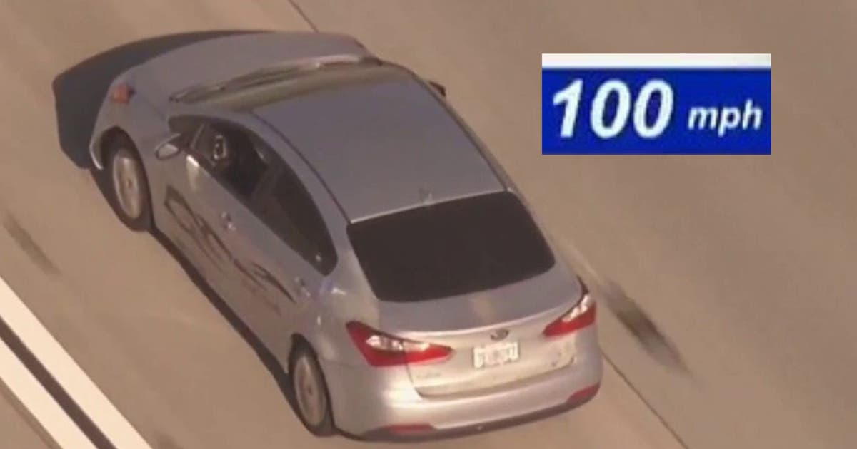 California car chase suspect clocked by SkyFOX of going more than 100 mph