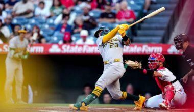 Langeliers caps 7-run 5th inning that boosts Athletics over Angels 9-3