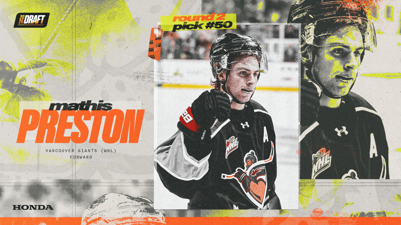 Ducks Select Winger Preston with 50th Overall Pick of NHL Draft