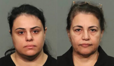 Mugshots of Nina Fathizadeh and Shahin Gheblehshenas are seen in 2023 mugshots released by the San Jose Police Department.