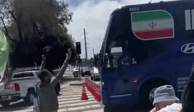 Protesters Heckle Iranian Team Ahead of World Cup Game in Los Angeles
