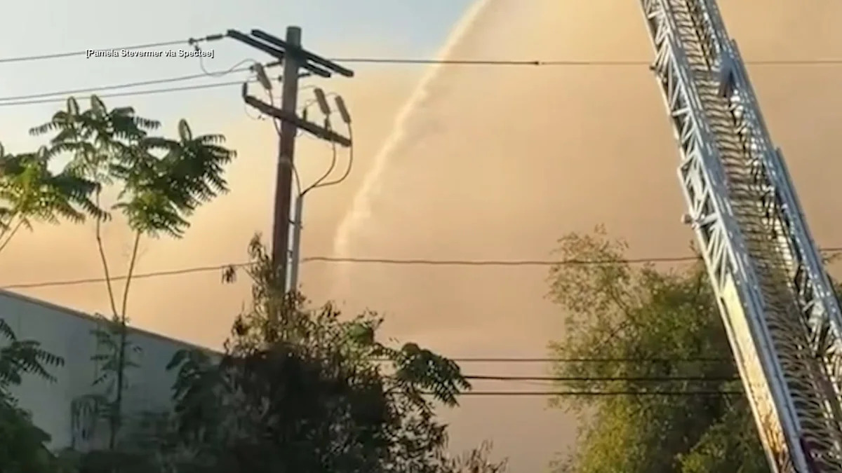 Warehouse fire prompts evacuations in Monrovia, California