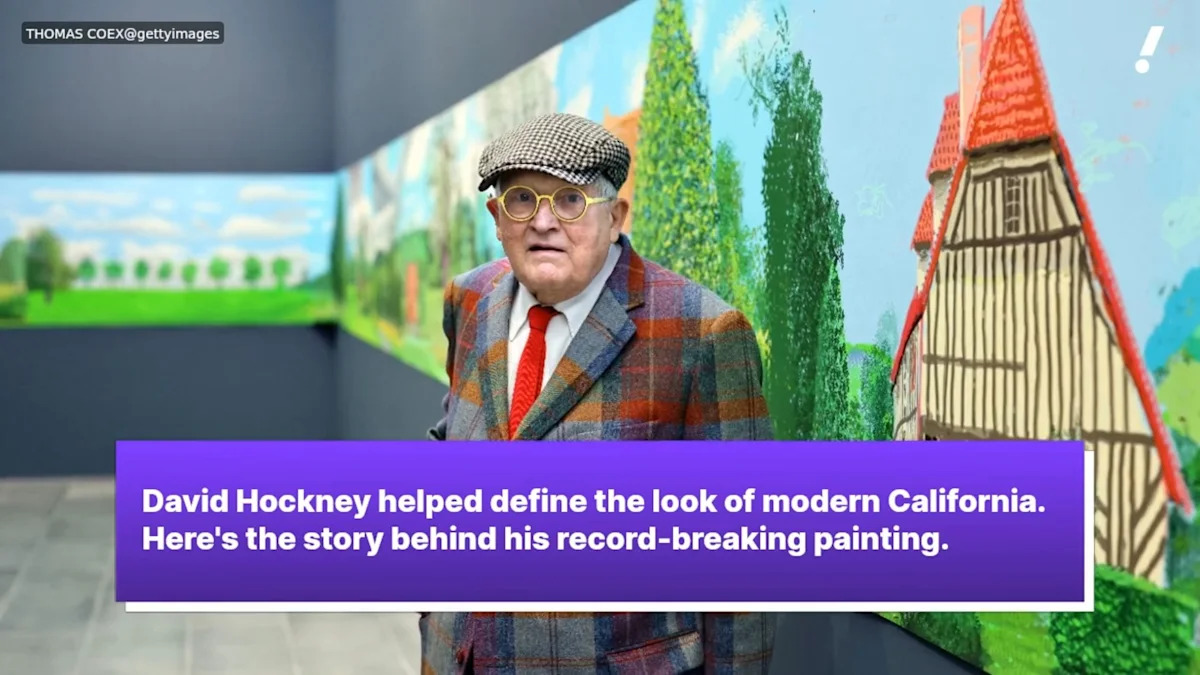 David Hockney helped define the look of modern California. Here's the story behind his record-breaking painting.